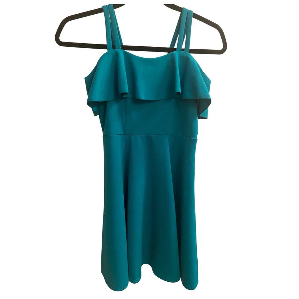 Nickie Lew Kids' Skater Style Dress - Teal - Size 12